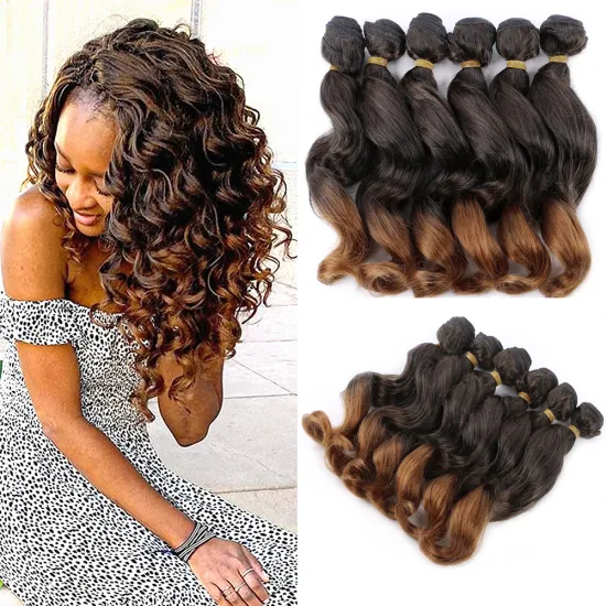 Customizable Ombre Loose Deep Wave Hair Weave Extensions: 14 Inch, 16 Inch, and 18 Inch Bundles for Women