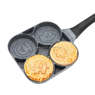 Multi-Function Kitchen Tool: Egg Frying Pan, 4-Cup Non-Stick Egg Cooker, Pancake Maker, Animal Molds, and More