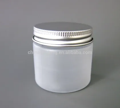 50G frost clear plastic jar with metal lids for moisturiser,night cream use