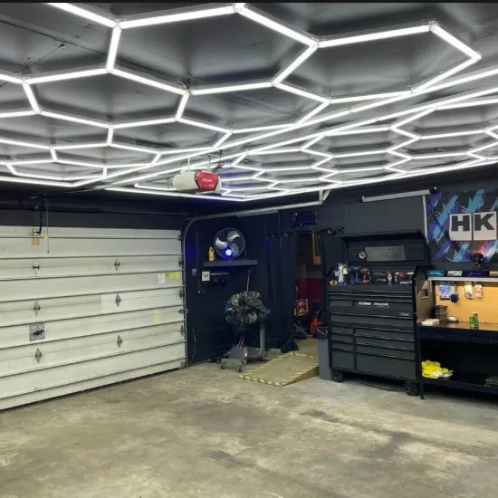 Hot Selling Hexagon LED Garage Lighting for Workshops and Showrooms