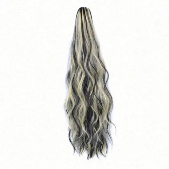 Long Roll Ponytail Wig Hair Curly Drawstring Ponytail Synthetic Hairpiece Hair Piece For Women Fake Bun Clip In Hair Extension