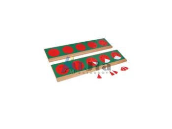 montessori material toys Metal Fraction Circles with Stands