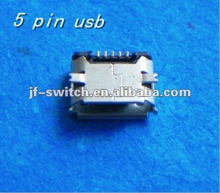 5 pin mini usb connector nickel-plated