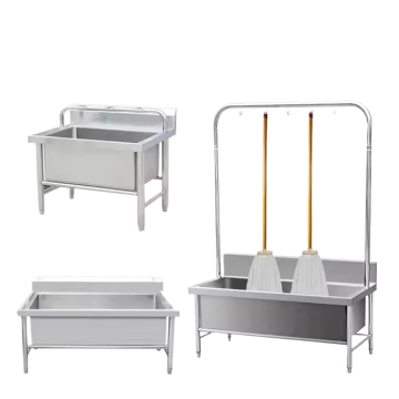 Stainless Steel 3 Compartment Sink with Hanging Rack for Hotels and Restaurants