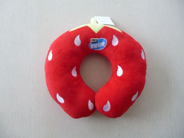 strawberry plush neck pillow