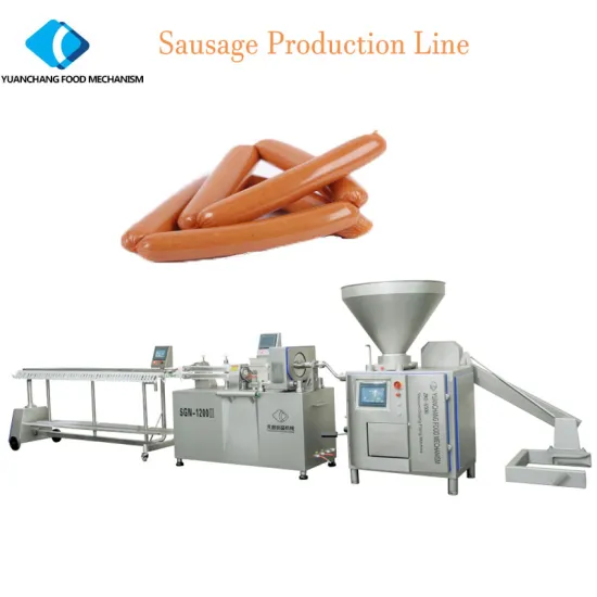 Automatic Sausage Production Line: Filling, Linking, and Smoking Machine
