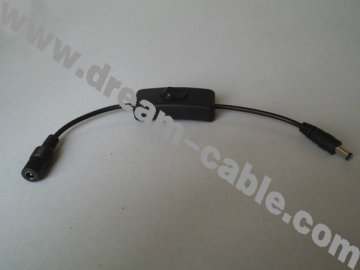 5.5X2.1mm DC Power Plug Male to Female Extension Cable with on/off Switch