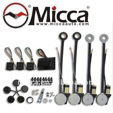 PW803 Car Electric 4 Power Motor Window Roll Up + 4 Door Lock Conversion Kit