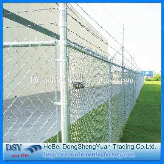 galvanized chain link fence ( diamond wire mesh ) pvc coated chain link fence