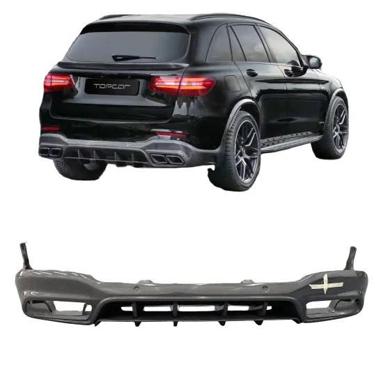 Hot Sale Topcar Carbon Fiber Rear Diffuser for X253 GLC63 GLC43 GLC260 GLC300 GLC SUV Coupe
