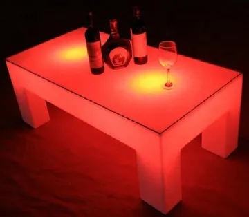 Rigeba Disco DJ Led Shinning Battery Square Bar Table for Club