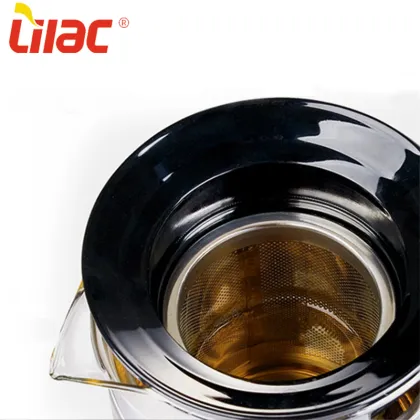 Lilac clear glass coffee/tea teapot kettle