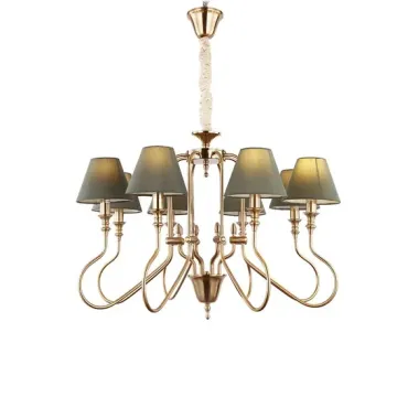 Elegant Gold European Chandelier Pendant Lamp