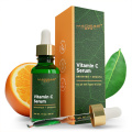 Etiqueta privada 30 ml de vitamina C suero facial cuidado de la piel aligeramiento ácido hialurónico vitamina e blanqueamiento suero facial cara hembra hembra