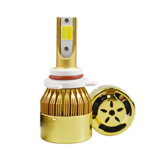 C6 LED Dual-Color Car Headlights: White and Yellow H1, H3, H4, H7, H11, 9005 Bulbs