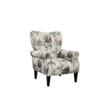 Grey Multi Fabric Armed Accent Chair