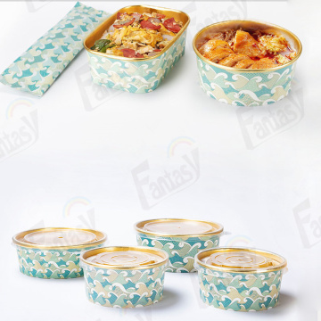 Recyclable Fast Food Paper Lunch Bowl With Printing