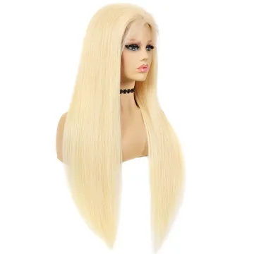 Wholesale 10A 100% Virgin Brazilian Straight Wig Human Hair Lace Front Wig 613 Blonde Lace Closure Hair Wig