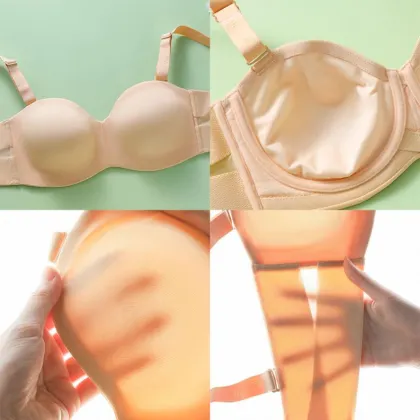 Plus Size Deep Cup Push Up Bra with Full Back Coverage and Shaping Underwear