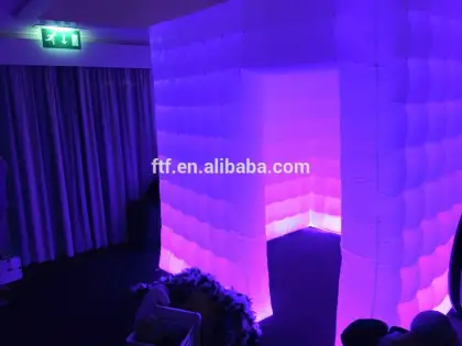 The inflatable cube tent with LED lights