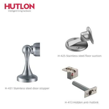 Matt gun color Stainless Steel Magnetic Door Stop