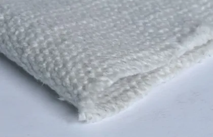 White Ceramic Fiber Cloth Woven For Welding Blankets , 1000 - 1500mm Width