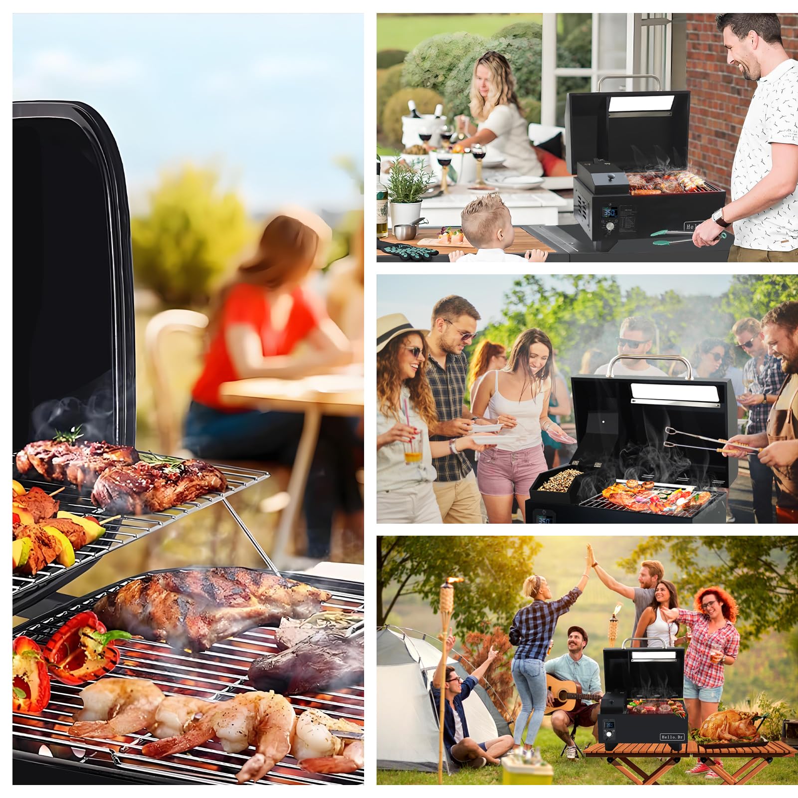 Electric pellet grill