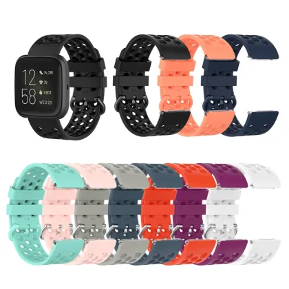 New Arrival Soft Rubber Silicone Sports Watch Band Strap for Fitbit Versa / Versa 2 / Versa Lite