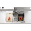 Lavello da cucina topmount a mano multifunzionale da 33x22 pollici