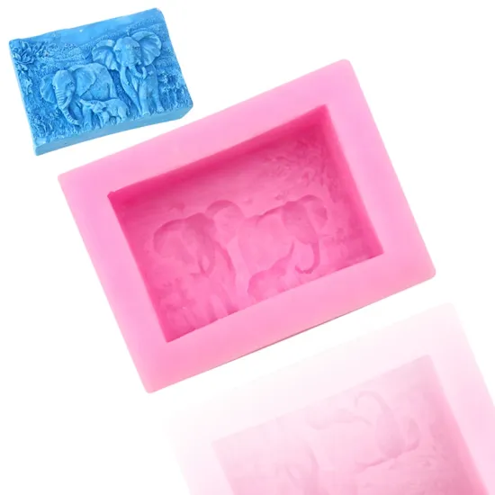 XGY-79 Elephant Shape Silicone Mold: A Reusable Home DIY Bake Tool for Soap and Resin Projects