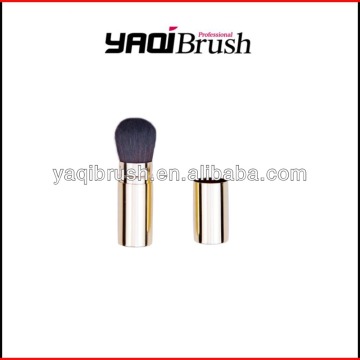 Gold color retractable powder brush with lid