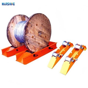 Plataforma de rodillos de carrete de cable ajustable