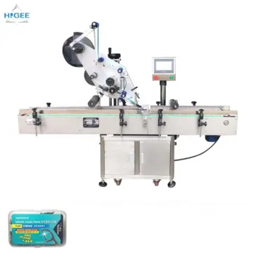 Higee Labeling Machine Carton Battery Labeling Machine Top Side Label Applicator Machine