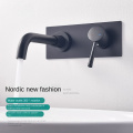 Black Hot Cold Water Tap Concealed Basin Faucet