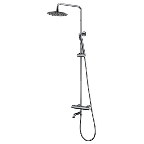 Brushed Nickel Rain Shower System With Handheld