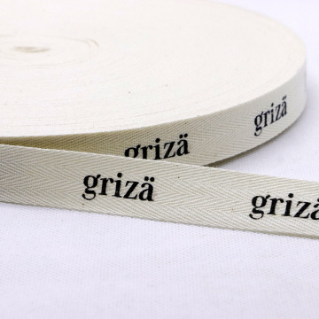 Custom Printed Twill Cotton Ribbons with Logo for Brand Customization