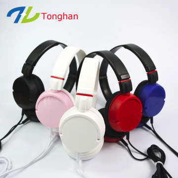 Cheap colorful head phone wired customized headphones logo for gift