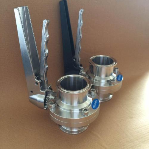 Sanitary Butterfly Valve with Stainless Steel Handle