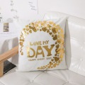 American modern yellow irregular pattern sofa cushion cover