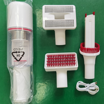 Herramienta de cepillo para el cabello de mascotas eléctrico portátil con motor BLDC - aspiradora de mano blanca de 14 kpa