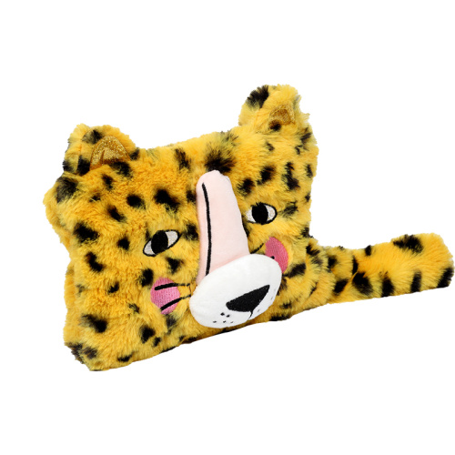 3D plush embroidery flower leopard model cute pen bag for children