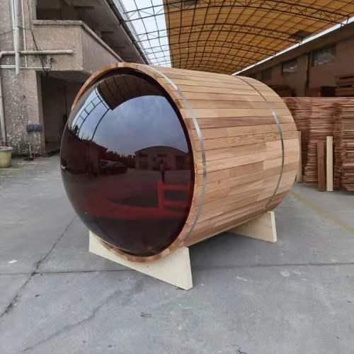 Outdoor Steam Sauna Room Solid Wood Outdoor Garden Panoramic Sauna Factory