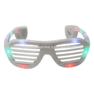 Shutter shade glow in the dark sunglasses for funny party decoration