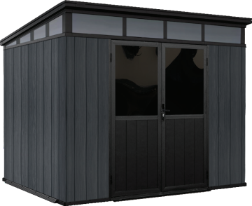 European Style M Series Weather-Resistant WPC Shed for Yards and Gardens