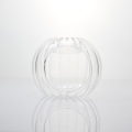 Ribbed Moroccan Pumpkin Glass Candle Tealight Holder