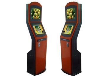 Mutifunction Retai L/ Ordering / Payment Dual Screen Kiosk With Cion Change