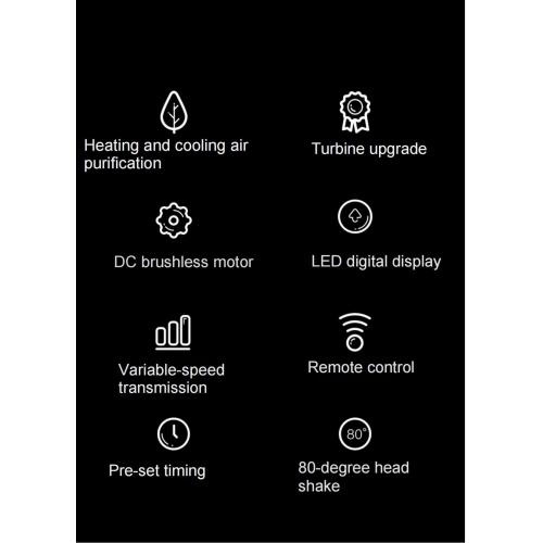 OEM Remote Digital Control Air Cooler with Purifier Bladeless Stand Tower Fan