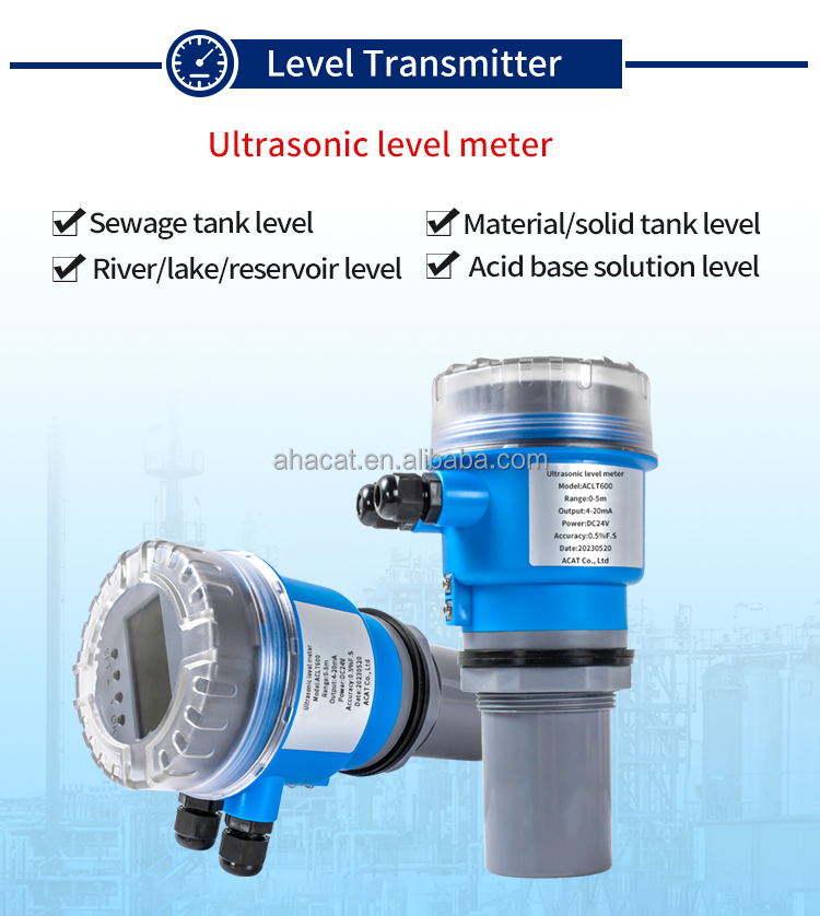 0-10v Ultrasound Level Sensor Meter For Deep Well And Water Tank Level ...