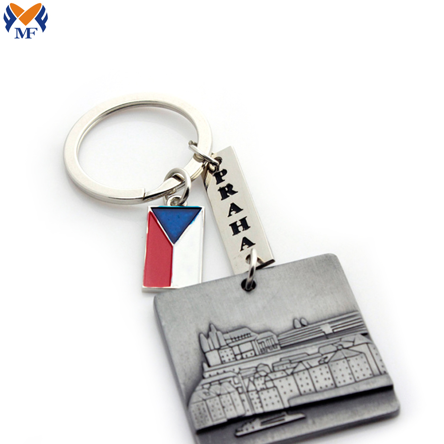 Souvenir gift custom country enamel keychain