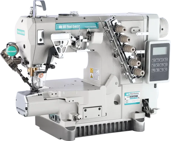 Cylinder bed step interlock sewing machine